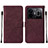 Custodia Portafoglio In Pelle Cover con Supporto Y01B per Realme GT3 5G Rosso