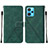 Custodia Portafoglio In Pelle Cover con Supporto Y01B per Realme Q5 5G Verde