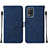 Custodia Portafoglio In Pelle Cover con Supporto Y01B per Realme V13 5G Blu