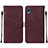 Custodia Portafoglio In Pelle Cover con Supporto Y01B per Samsung Galaxy A02 Rosso Rosa