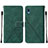 Custodia Portafoglio In Pelle Cover con Supporto Y01B per Samsung Galaxy A02 Verde