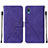 Custodia Portafoglio In Pelle Cover con Supporto Y01B per Samsung Galaxy A02 Viola