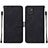 Custodia Portafoglio In Pelle Cover con Supporto Y01B per Samsung Galaxy A03 Nero