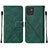 Custodia Portafoglio In Pelle Cover con Supporto Y01B per Samsung Galaxy A03 Verde