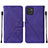 Custodia Portafoglio In Pelle Cover con Supporto Y01B per Samsung Galaxy A03 Viola