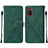 Custodia Portafoglio In Pelle Cover con Supporto Y01B per Samsung Galaxy A03s Verde