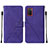 Custodia Portafoglio In Pelle Cover con Supporto Y01B per Samsung Galaxy A03s Viola