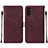 Custodia Portafoglio In Pelle Cover con Supporto Y01B per Samsung Galaxy A04s Rosso Rosa