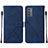 Custodia Portafoglio In Pelle Cover con Supporto Y01B per Samsung Galaxy A05s Blu