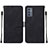 Custodia Portafoglio In Pelle Cover con Supporto Y01B per Samsung Galaxy A05s Nero