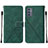 Custodia Portafoglio In Pelle Cover con Supporto Y01B per Samsung Galaxy A05s Verde