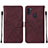 Custodia Portafoglio In Pelle Cover con Supporto Y01B per Samsung Galaxy A11 Rosso Rosa