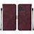 Custodia Portafoglio In Pelle Cover con Supporto Y01B per Samsung Galaxy A21s Rosso Rosa