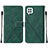 Custodia Portafoglio In Pelle Cover con Supporto Y01B per Samsung Galaxy A22 4G Verde