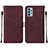 Custodia Portafoglio In Pelle Cover con Supporto Y01B per Samsung Galaxy A32 4G Rosso Rosa