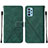 Custodia Portafoglio In Pelle Cover con Supporto Y01B per Samsung Galaxy A32 4G Verde