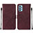 Custodia Portafoglio In Pelle Cover con Supporto Y01B per Samsung Galaxy A32 5G Rosso Rosa