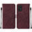 Custodia Portafoglio In Pelle Cover con Supporto Y01B per Samsung Galaxy A33 5G Rosso Rosa