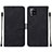 Custodia Portafoglio In Pelle Cover con Supporto Y01B per Samsung Galaxy A42 5G Nero