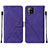 Custodia Portafoglio In Pelle Cover con Supporto Y01B per Samsung Galaxy A42 5G Viola