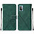 Custodia Portafoglio In Pelle Cover con Supporto Y01B per Samsung Galaxy A52 4G Verde