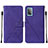 Custodia Portafoglio In Pelle Cover con Supporto Y01B per Samsung Galaxy A52 4G Viola