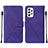 Custodia Portafoglio In Pelle Cover con Supporto Y01B per Samsung Galaxy A72 5G Viola