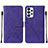 Custodia Portafoglio In Pelle Cover con Supporto Y01B per Samsung Galaxy A73 5G Viola