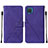 Custodia Portafoglio In Pelle Cover con Supporto Y01B per Samsung Galaxy F12 Viola