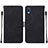 Custodia Portafoglio In Pelle Cover con Supporto Y01B per Samsung Galaxy M02 Nero