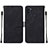 Custodia Portafoglio In Pelle Cover con Supporto Y01B per Samsung Galaxy M11 Nero