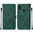 Custodia Portafoglio In Pelle Cover con Supporto Y01B per Samsung Galaxy M11 Verde