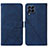 Custodia Portafoglio In Pelle Cover con Supporto Y01B per Samsung Galaxy M53 5G Blu