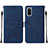 Custodia Portafoglio In Pelle Cover con Supporto Y01B per Samsung Galaxy S20 Blu