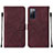 Custodia Portafoglio In Pelle Cover con Supporto Y01B per Samsung Galaxy S20 Lite 5G Rosso Rosa