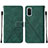 Custodia Portafoglio In Pelle Cover con Supporto Y01B per Samsung Galaxy S20 Verde