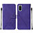 Custodia Portafoglio In Pelle Cover con Supporto Y01B per Samsung Galaxy S20 Viola