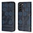 Custodia Portafoglio In Pelle Cover con Supporto Y01B per Samsung Galaxy S24 5G Blu