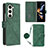 Custodia Portafoglio In Pelle Cover con Supporto Y01B per Samsung Galaxy Z Fold5 5G Verde