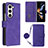 Custodia Portafoglio In Pelle Cover con Supporto Y01B per Samsung Galaxy Z Fold5 5G Viola