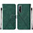 Custodia Portafoglio In Pelle Cover con Supporto Y01B per Vivo iQOO U1 Verde