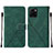 Custodia Portafoglio In Pelle Cover con Supporto Y01B per Vivo Y01 Verde