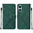 Custodia Portafoglio In Pelle Cover con Supporto Y01B per Vivo Y02S Verde