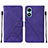 Custodia Portafoglio In Pelle Cover con Supporto Y01B per Vivo Y02S Viola