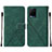 Custodia Portafoglio In Pelle Cover con Supporto Y01B per Vivo Y21s Verde