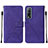 Custodia Portafoglio In Pelle Cover con Supporto Y01B per Vivo Y50t Viola