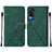 Custodia Portafoglio In Pelle Cover con Supporto Y01B per Vivo Y53s NFC Verde