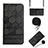 Custodia Portafoglio In Pelle Cover con Supporto Y01B per Xiaomi Redmi Note 11E Pro 5G Nero