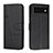 Custodia Portafoglio In Pelle Cover con Supporto Y01X per Google Pixel 6 5G Nero