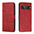 Custodia Portafoglio In Pelle Cover con Supporto Y01X per Google Pixel 7 5G Rosso